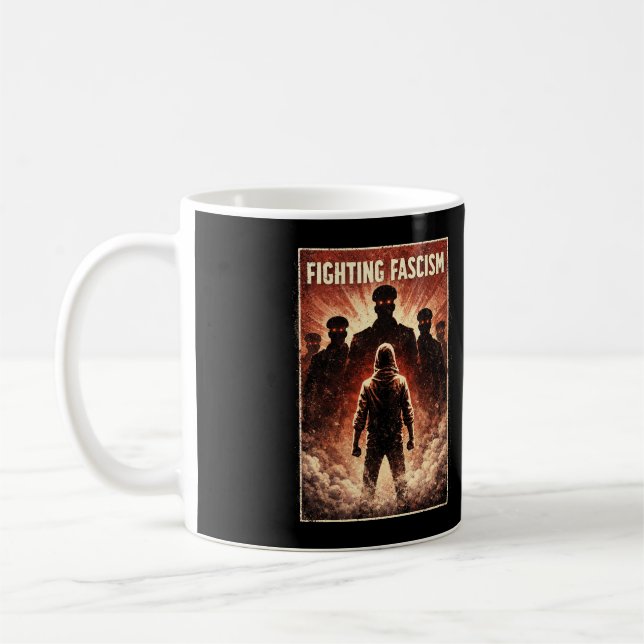 Caneca De Café Resistindo Contra a Escuridão (Esquerda)