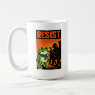 Caneca De Café resistir ao sapo, resistência do sapo, sapo de por
