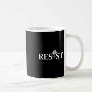 Caneca De Café Resistir Floral Anti Trump Protesto Político