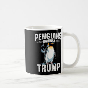Caneca De Café Resistir Pinguins Contra Trump - Tornar o Imposto
