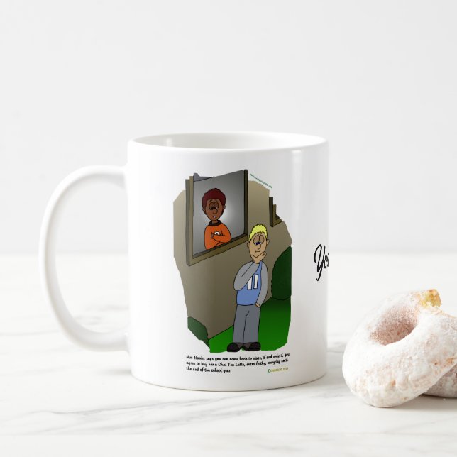 Caneca De Café Resolução Pt. 4-Chai Tea Latte Coffee Combo Mug (Com Donut)