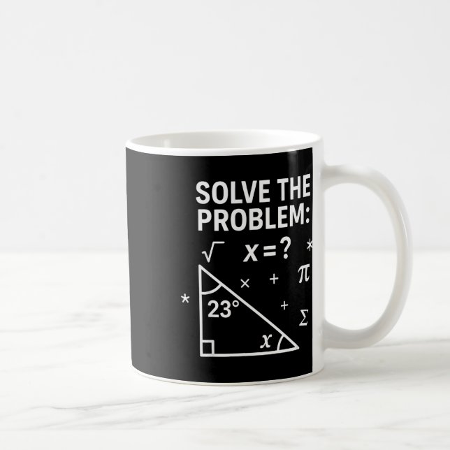 Caneca De Café Resolva O Problema Divertido Matemática 67 Meme Pr (Direita)