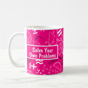 Caneca De Café resolva seus próprios problemas matemáticos a rosa