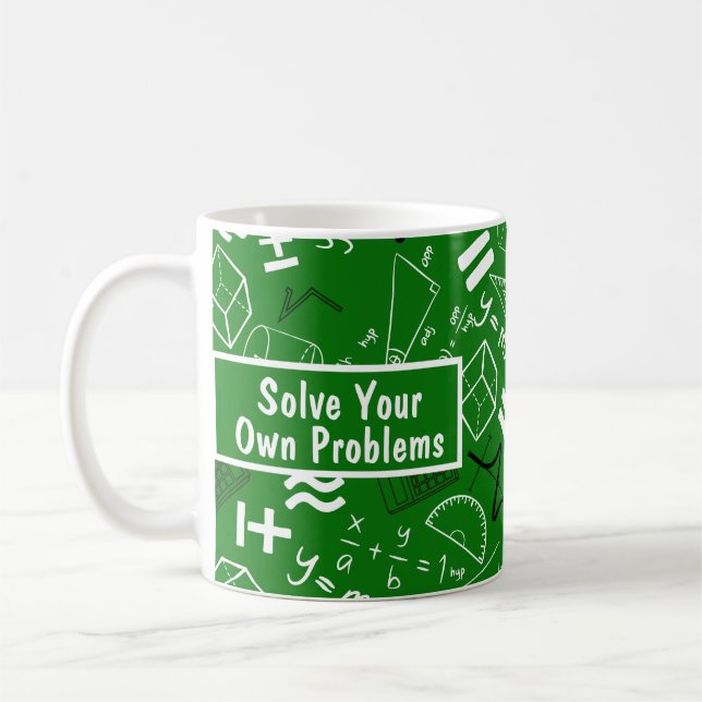 Caneca De Café resolva seus próprios problemas matemáticos engraç (Esquerda)