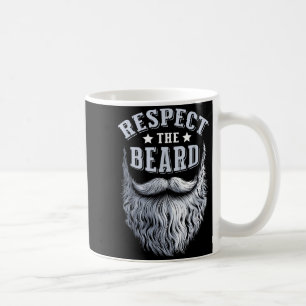 Caneca De Café Respeite A Barba Marido Homem Barbudo Vintage