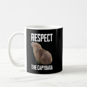 Caneca De Café Respeite A Foto Funny Rodent Capibara De Capybara