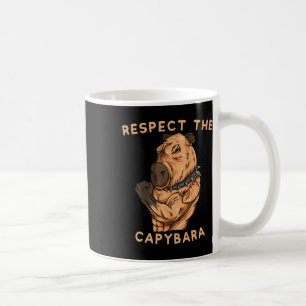 Caneca De Café Respeite O Capivara - Corpos Divertidos Fisicultur