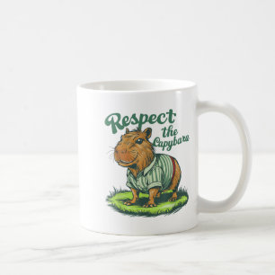 Caneca De Café Respeite O Capybara - Foto Engraçada Roedor Capiba