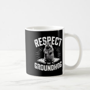 Caneca De Café Respeite O Dia Do Groundhog Ground Hog Dia Do Wood