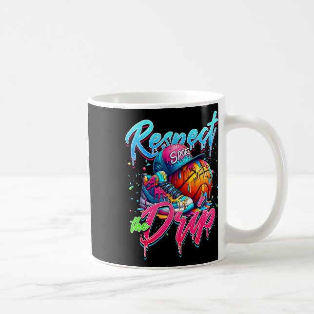 Caneca De Café Respeite o Drip Sketll Sorvete Pingando Com Granul (Direita)