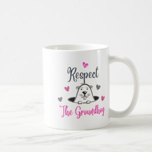 Caneca De Café Respeite o Groundhog, divertido Groundhog Dia D