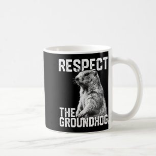 Caneca De Café Respeite O Groundhog Engraçado Dia Do Groundhog Am