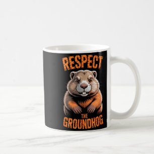 Caneca De Café Respeite O Groundhog Piada Engraçada Punxsutawney 