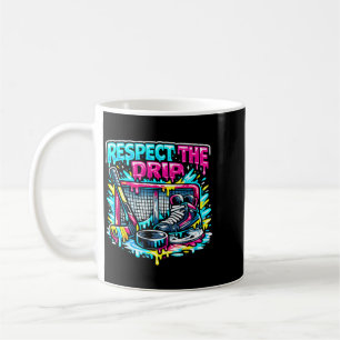 Caneca De Café Respeite O Sorvete De Hockey Drip Pastel Juventude