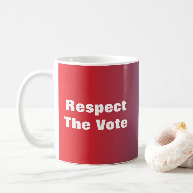 Caneca De Café Respeite o Voto e o Eleitor (Com Donut)
