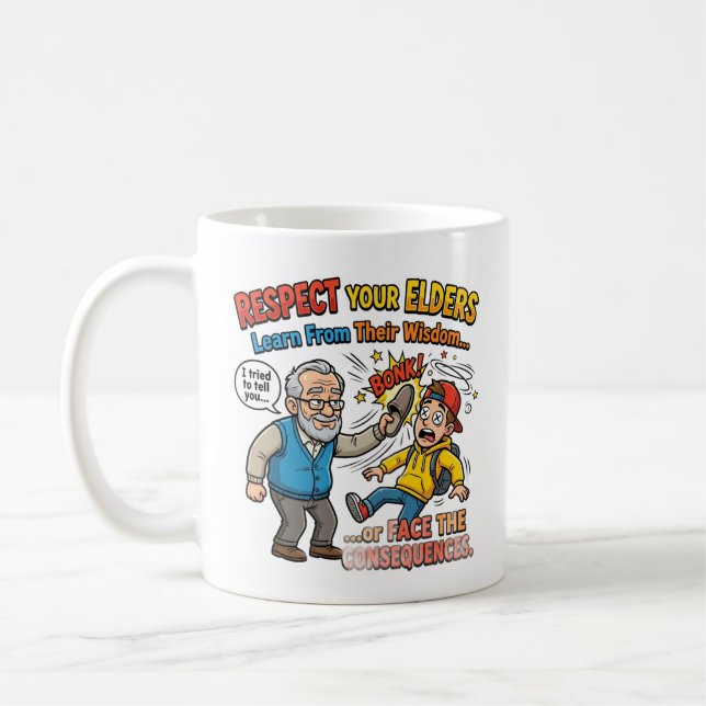 Caneca De Café Respeite seus Anciãos  (Esquerda)