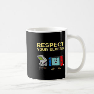 Caneca De Café Respeite Seus Anciãos Jogos Retrô Engraçado Contr 