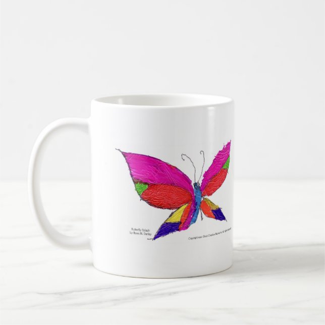 Caneca De Café Respingo da borboleta (Esquerda)