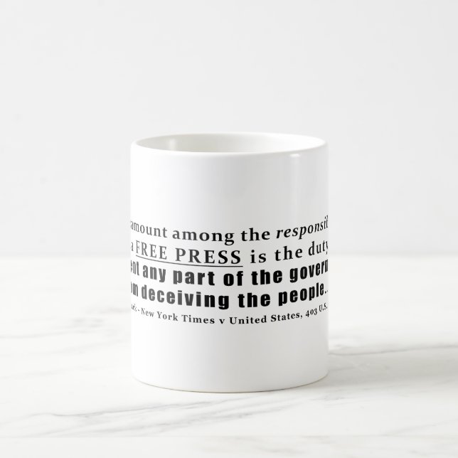 Caneca De Café Responsabilidades de umas citações da imprensa (Centro)