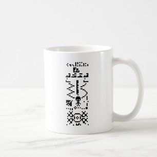 Caneca De Café Resposta de Mensagem Binária Arecibo