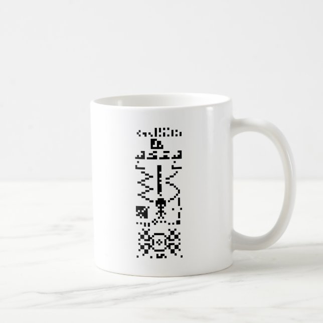 Caneca De Café Resposta de Mensagem Binária Arecibo (Direita)