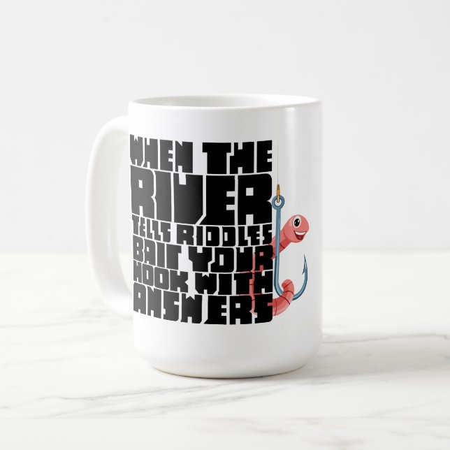 Caneca De Café Respostas Para o Enigma dos Rios  (Frente Esquerda)