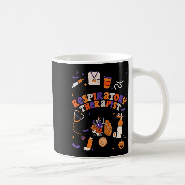 Caneca De Café Resratory Therast Shirt Halloween Resratory Theras (Direita)