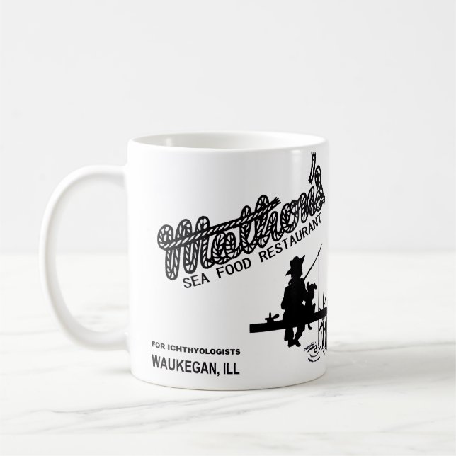Caneca De Café Restaurante de Comida do Mar de Mathon, Waukegan,  (Esquerda)