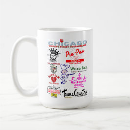 Caneca De Café Restaurantes Chicagoland favoritos, v2.