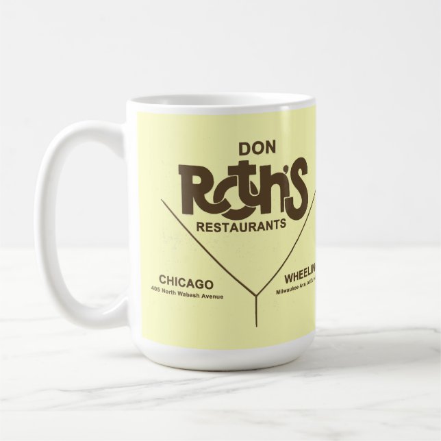 Caneca De Café Restaurantes de Don Roth, Chicago, Wheeling, IL (Esquerda)