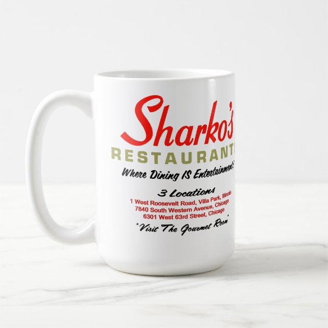 Caneca De Café Restaurantes de Sharko, 3 locais, Illinois (Esquerda)