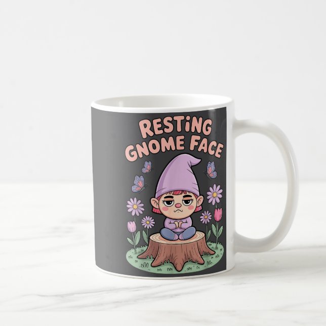 Caneca De Café Resting Gnome Face Cute Funny Christmas Kawaii Car (Direita)