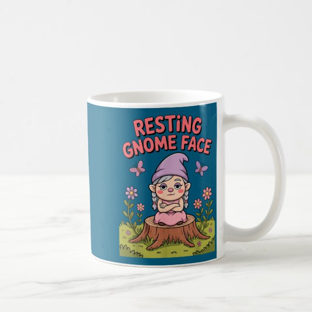 Caneca De Café Resting Gnome Face Cute Funny Christmas Kawaii Car (Direita)