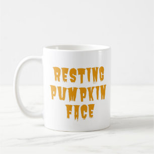 Caneca De Café Resting Pumpkin Face - Dia de as Bruxas engraçado 