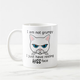 Caneca De Café Resting Sua Cara Branca Cat - PACOTE DE Benefícios