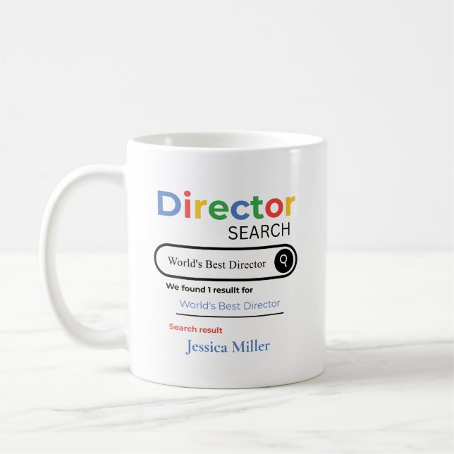 Caneca De Café Resultado da Pesquisa Personalizada de Melhor Dire (Esquerda)