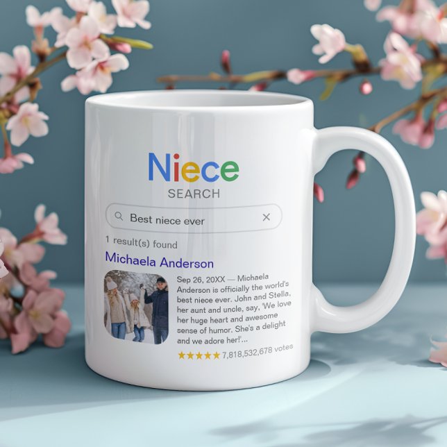 Caneca De Café Resultado de pesquisa engraçado da melhor sobrinha (Criador carregado)
