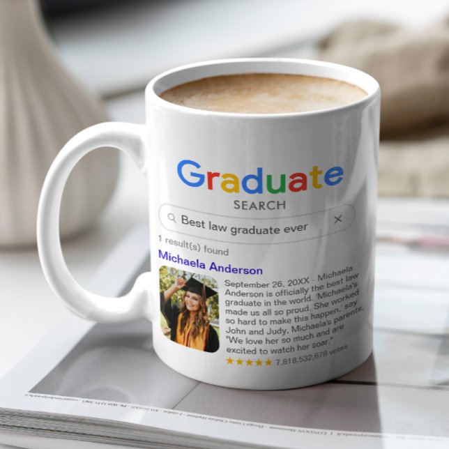 Caneca De Café Resultado de pesquisa engraçado do melhor graduado (Criador carregado)