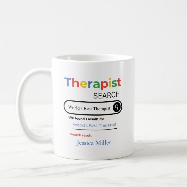 Caneca De Café Resultado Personalizado da Busca pelo Melhor Terap (Esquerda)