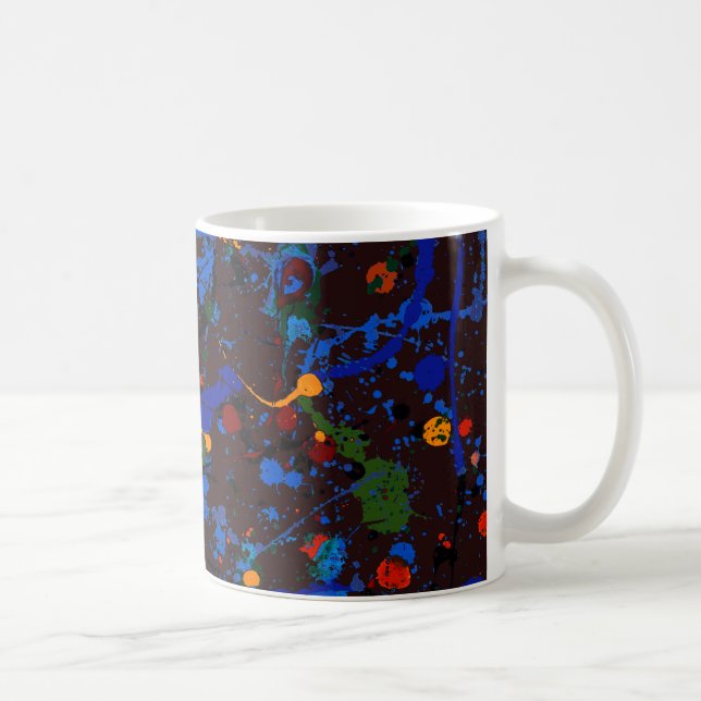 Caneca De Café Resumo #909 Preto (Direita)