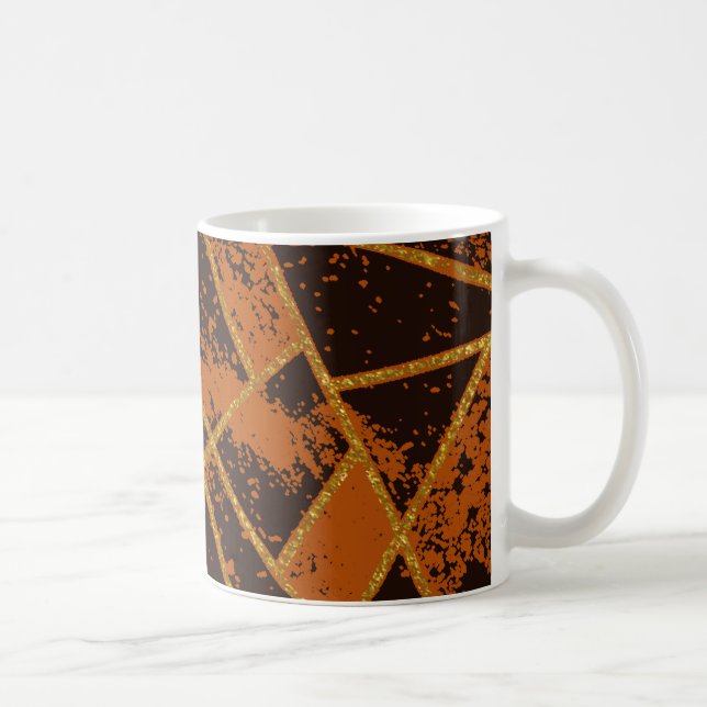 Caneca De Café Resumo #944 Marrom (Direita)