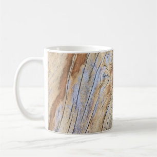 Caneca De Café Resumo do desenho gráfico de textura em madeira de