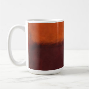 Caneca De Café Resumo Laranja Queimado no Horizonte