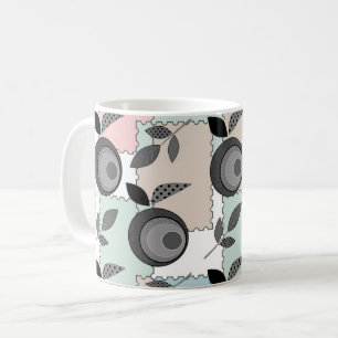 Caneca De Café Retalhos modernos abstratos da fruta da maçã