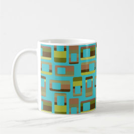 Caneca De Café Retângulos Com Tiras
