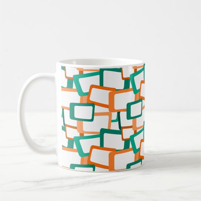 Caneca De Café Retângulos Modernos do Século médio (Esquerda)