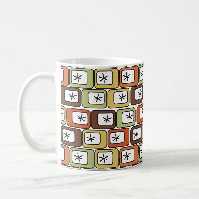 Caneca De Café Retângulos Retroativos com Impulsos de Arranque (Esquerda)