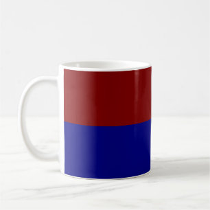 Caneca De Café Retângulos Vermelhos e Azuis Escuros