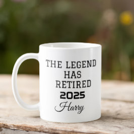 Caneca De Café Retirada A Legenda Se Aposentou