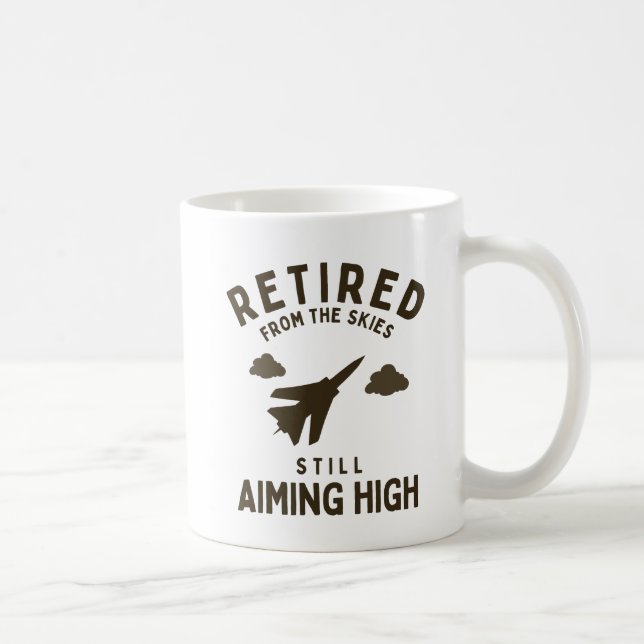 Caneca De Café Retirada Engraçada Da Força Aérea Dizendo Retirada (Direita)